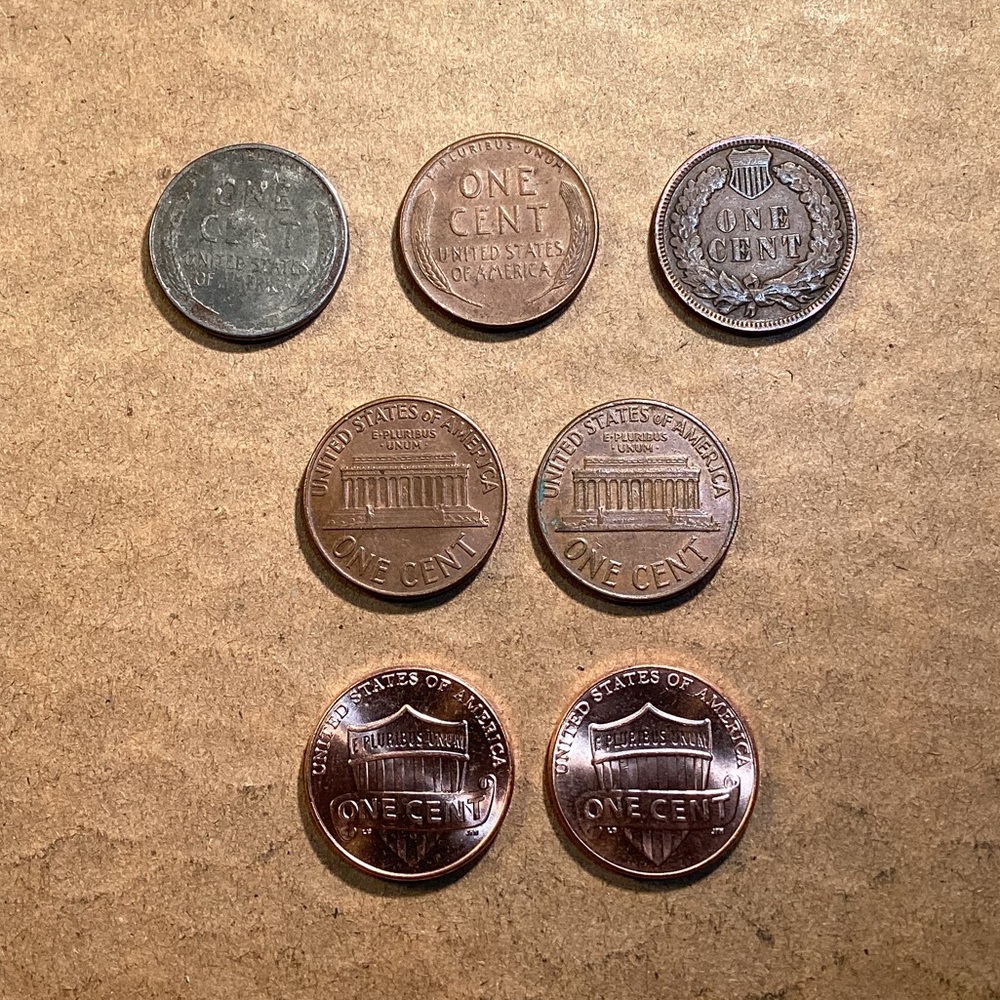 ⚫️ Vintage 2.5 lbs Copper Pennies 😳 + Indian Head - Steel War - Wheat & More 😳 - Picture 9 of 15